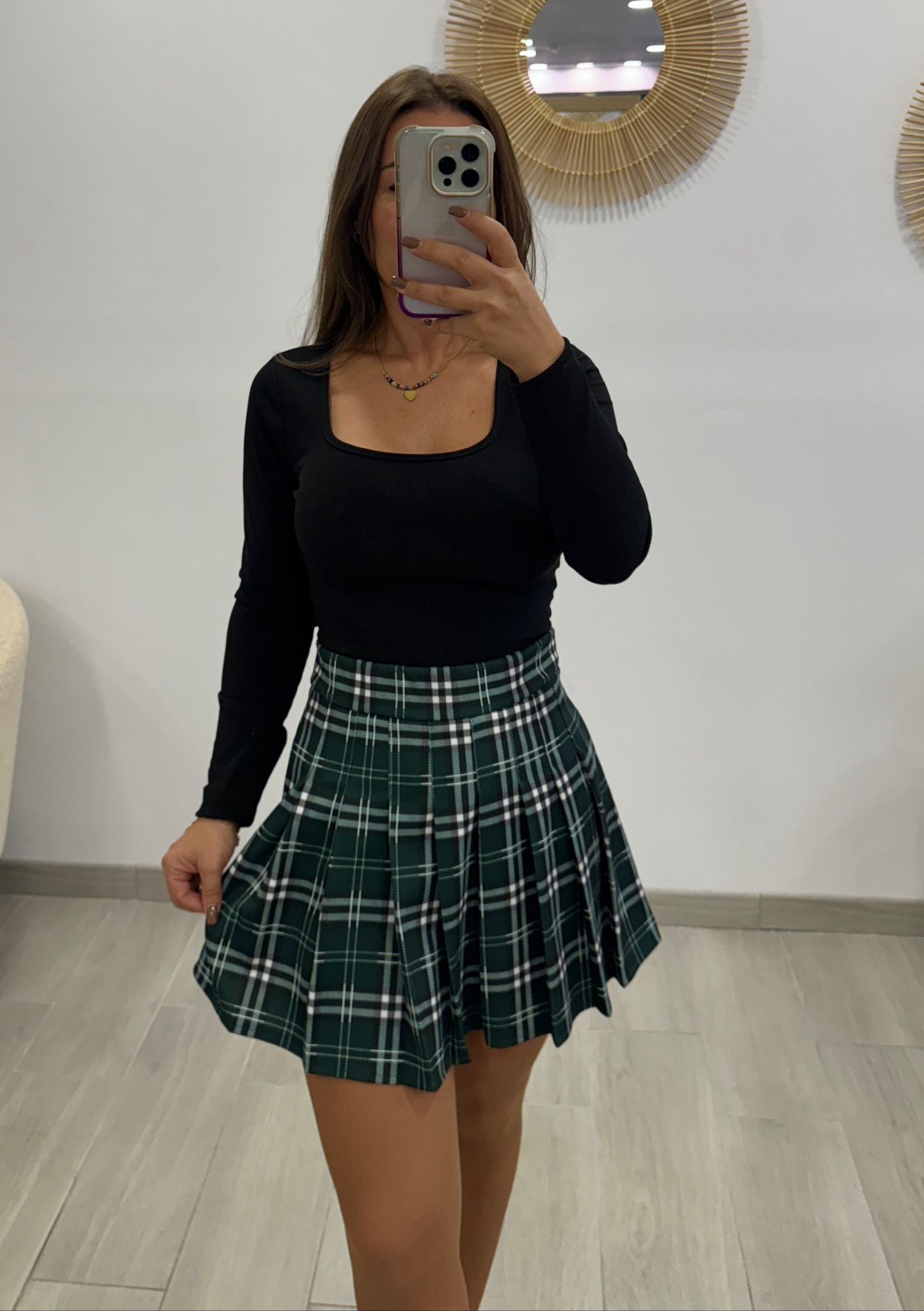 Falda Pollera Vichy Cuadro Vichy Outfit Falda Cuadros Blanco Y