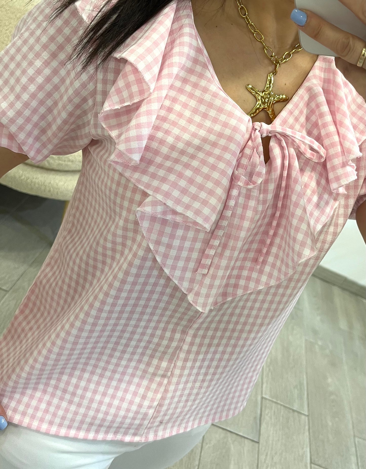 BLUSA VICHY ROSA