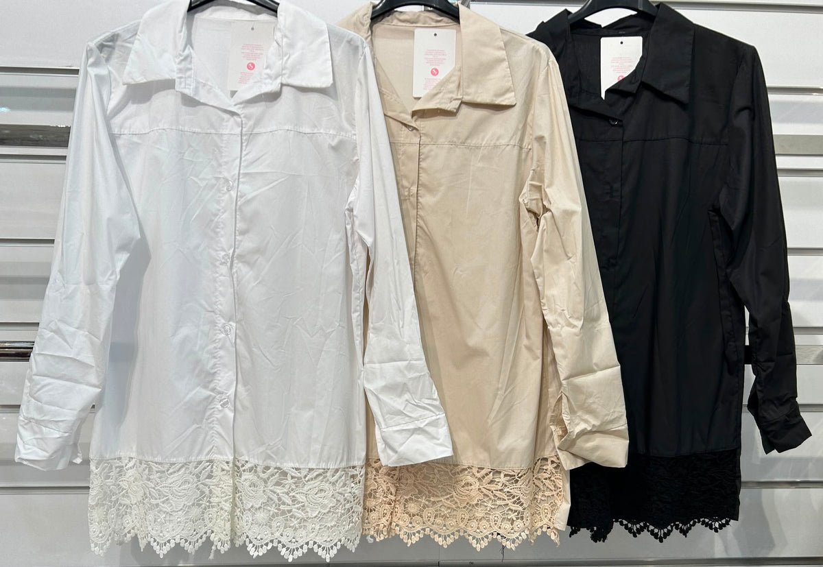CAMISA BAJO CROCHÉ