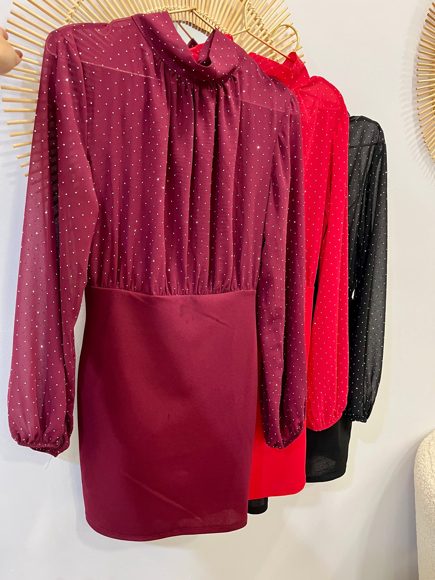 VESTIDO TACHAS BRILLO