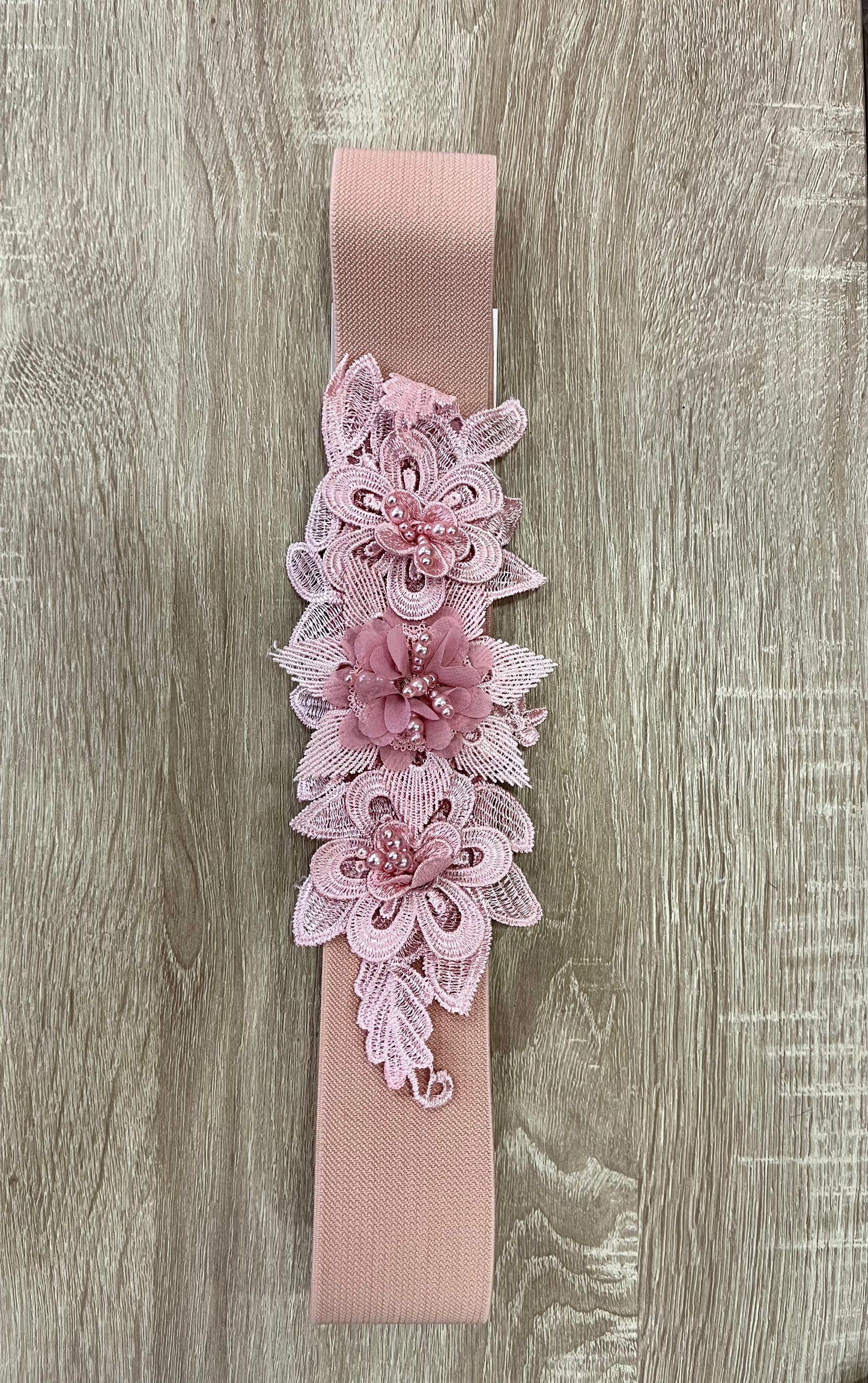 CINTURÓN FLORES ROSA
