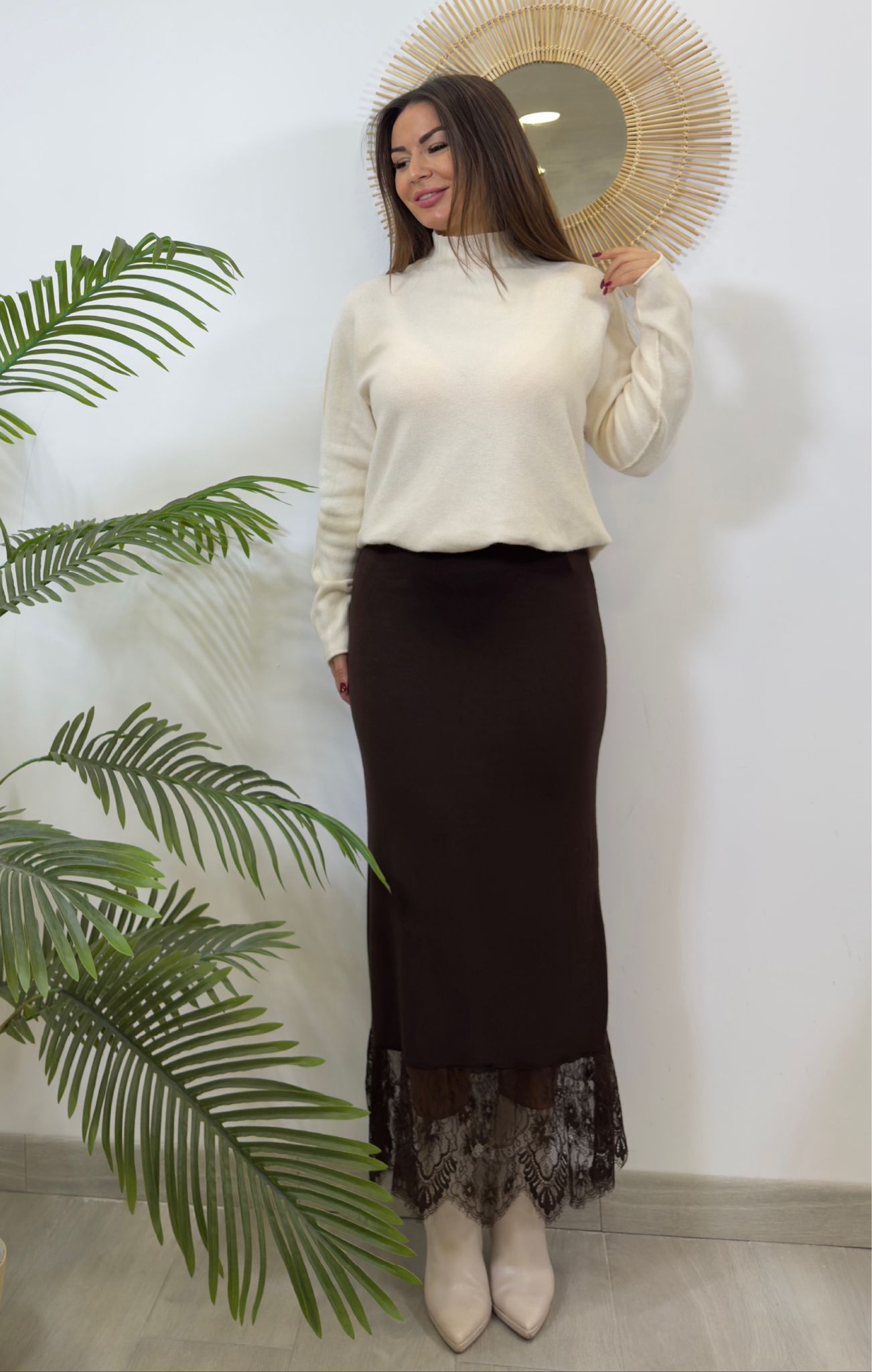 JERSEY CUELLO CISNE BEIGE