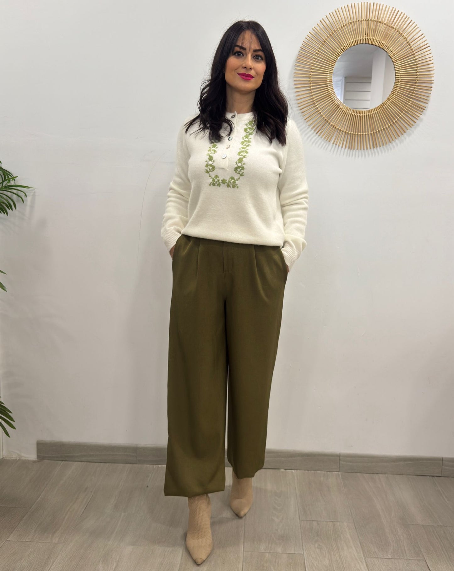 PANTALÓN BALLOON VERDE OLIVA