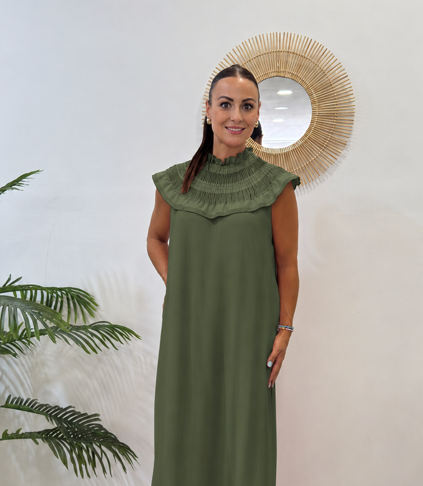 VESTIDO BABERO VERDE