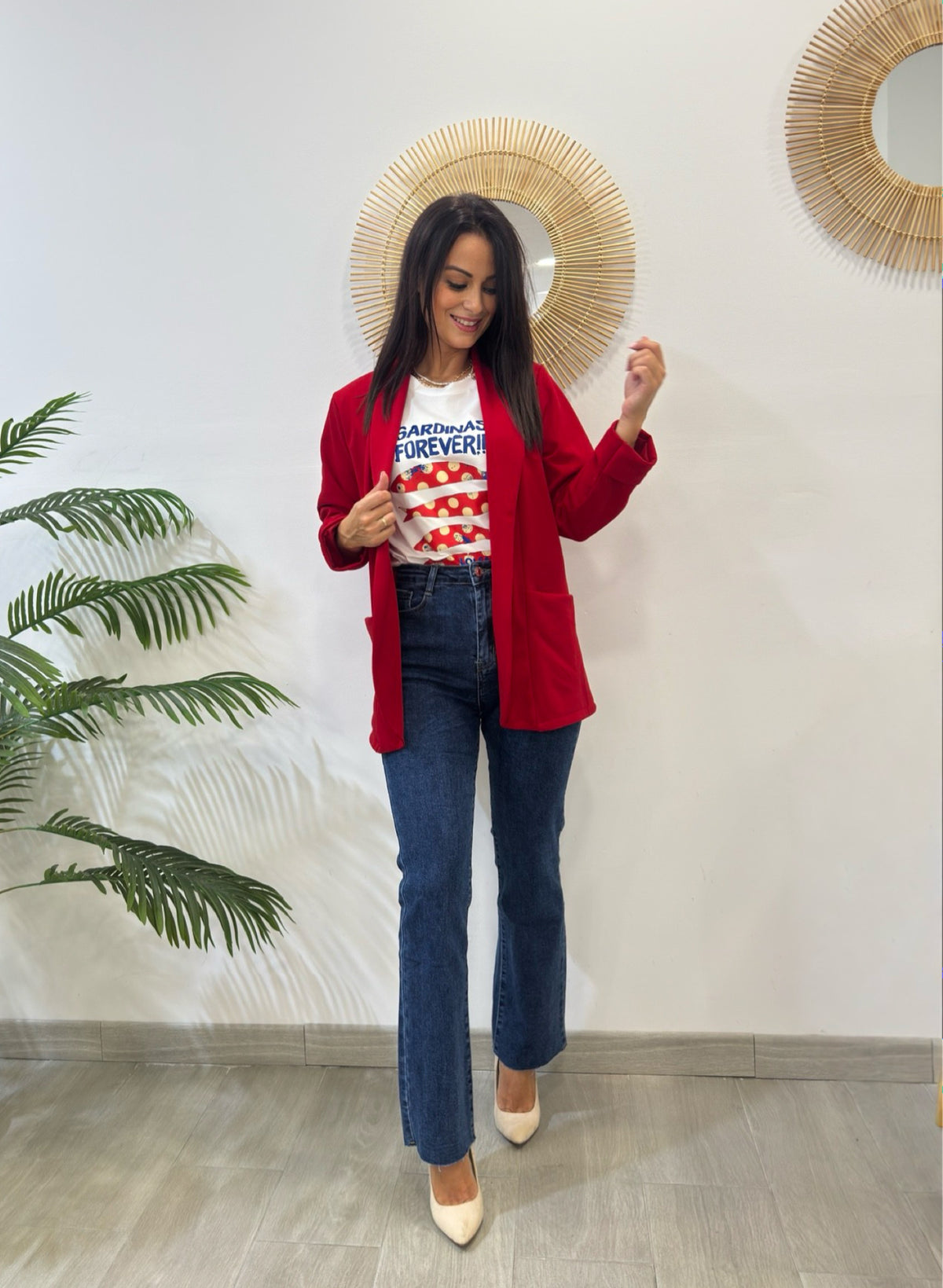 CAMISETA SARDINAS ROJO