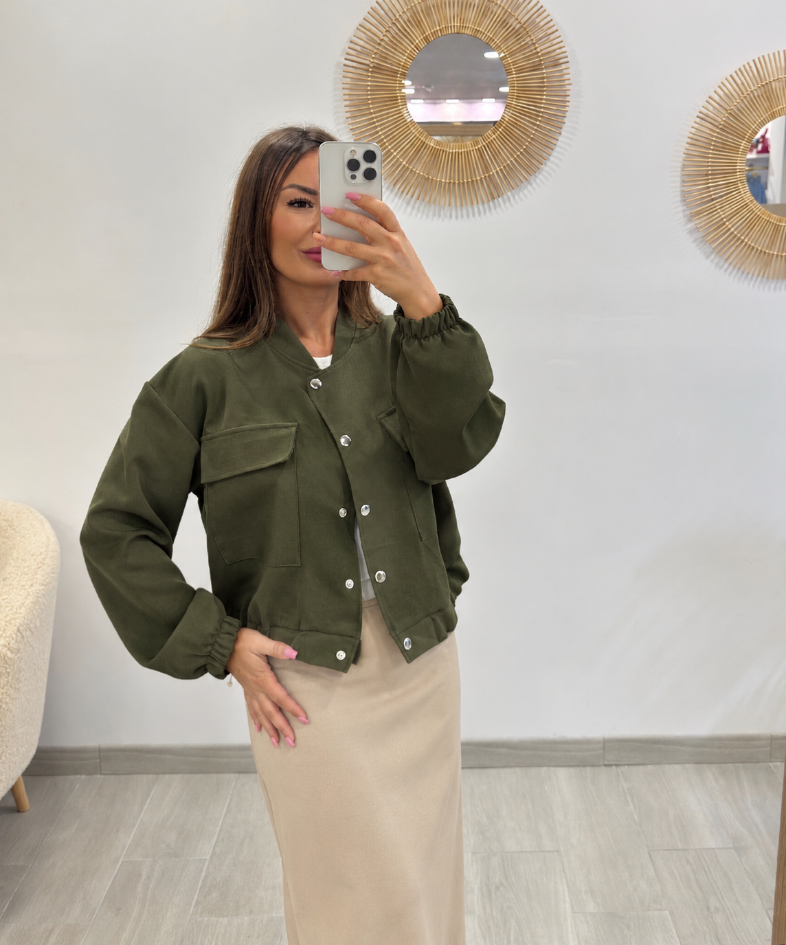 CHAQUETA BOMBER CHOCOLATE