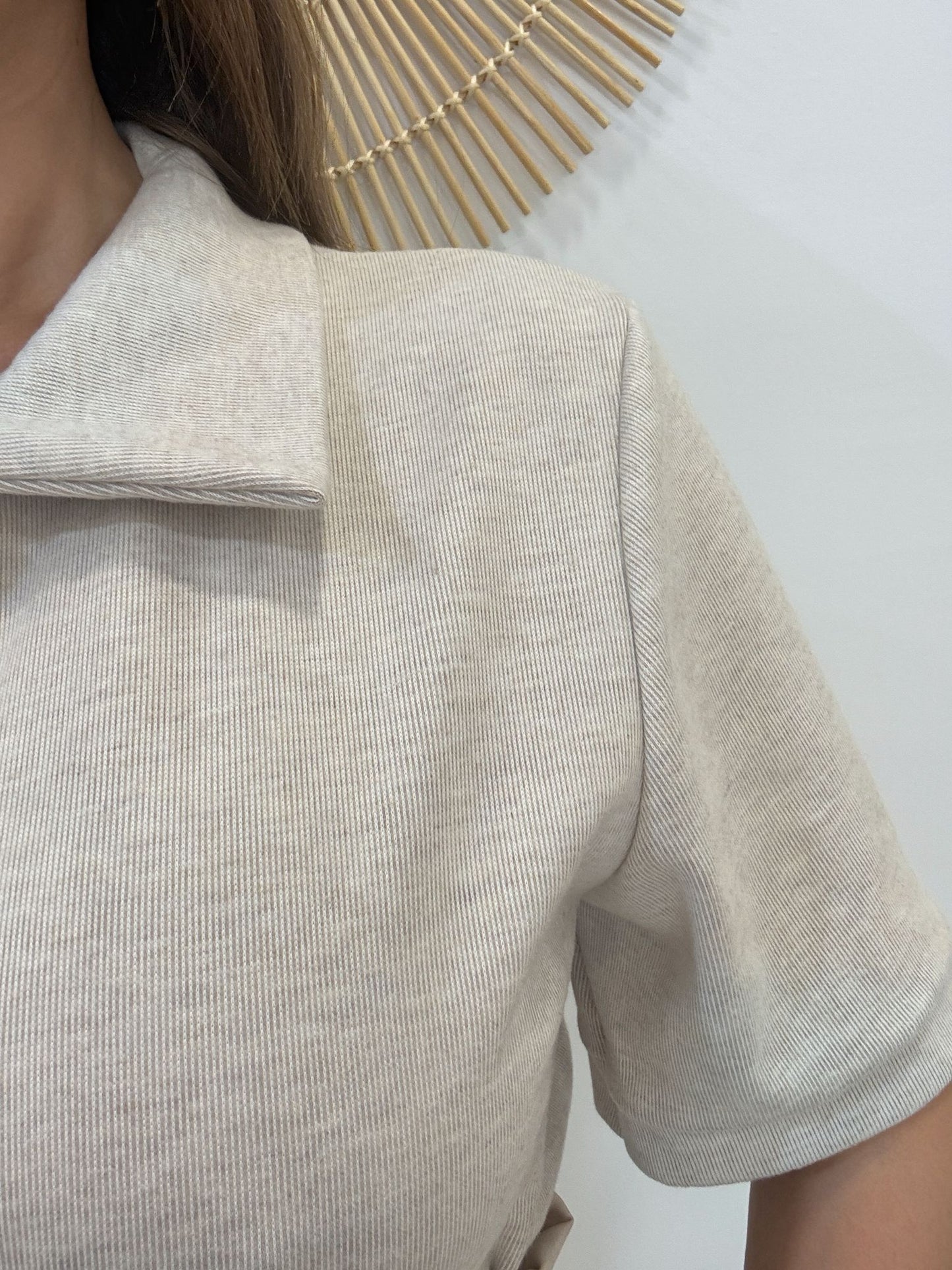 VESTIDO CUELLO POLO CON CINTURÓN