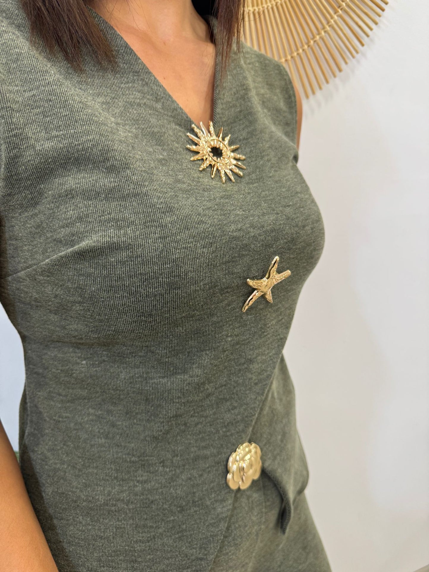 CONJUNTO BROCHES VERDE