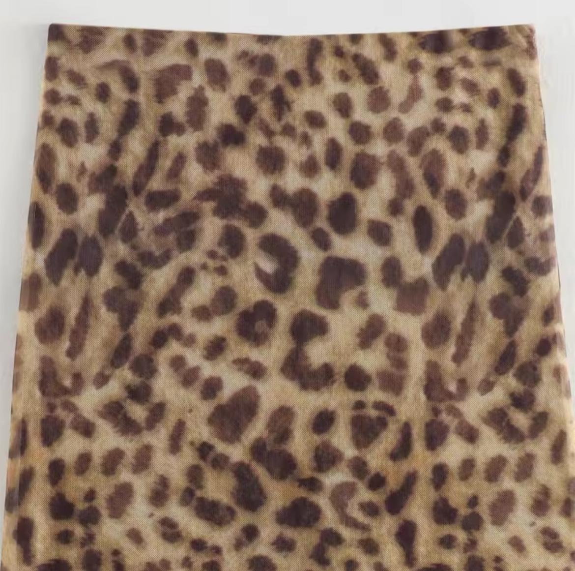 FALDA ANIMAL PRINT TULL