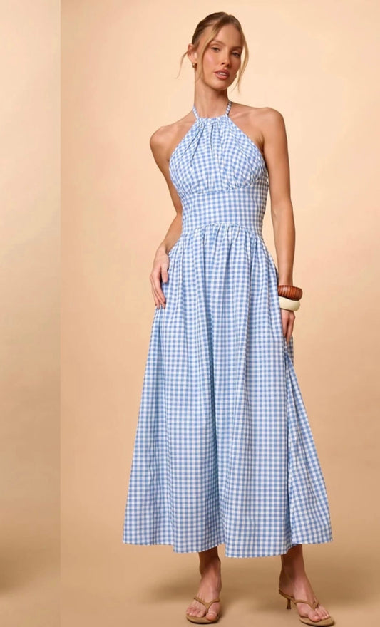 VESTIDO HALTER VICHY