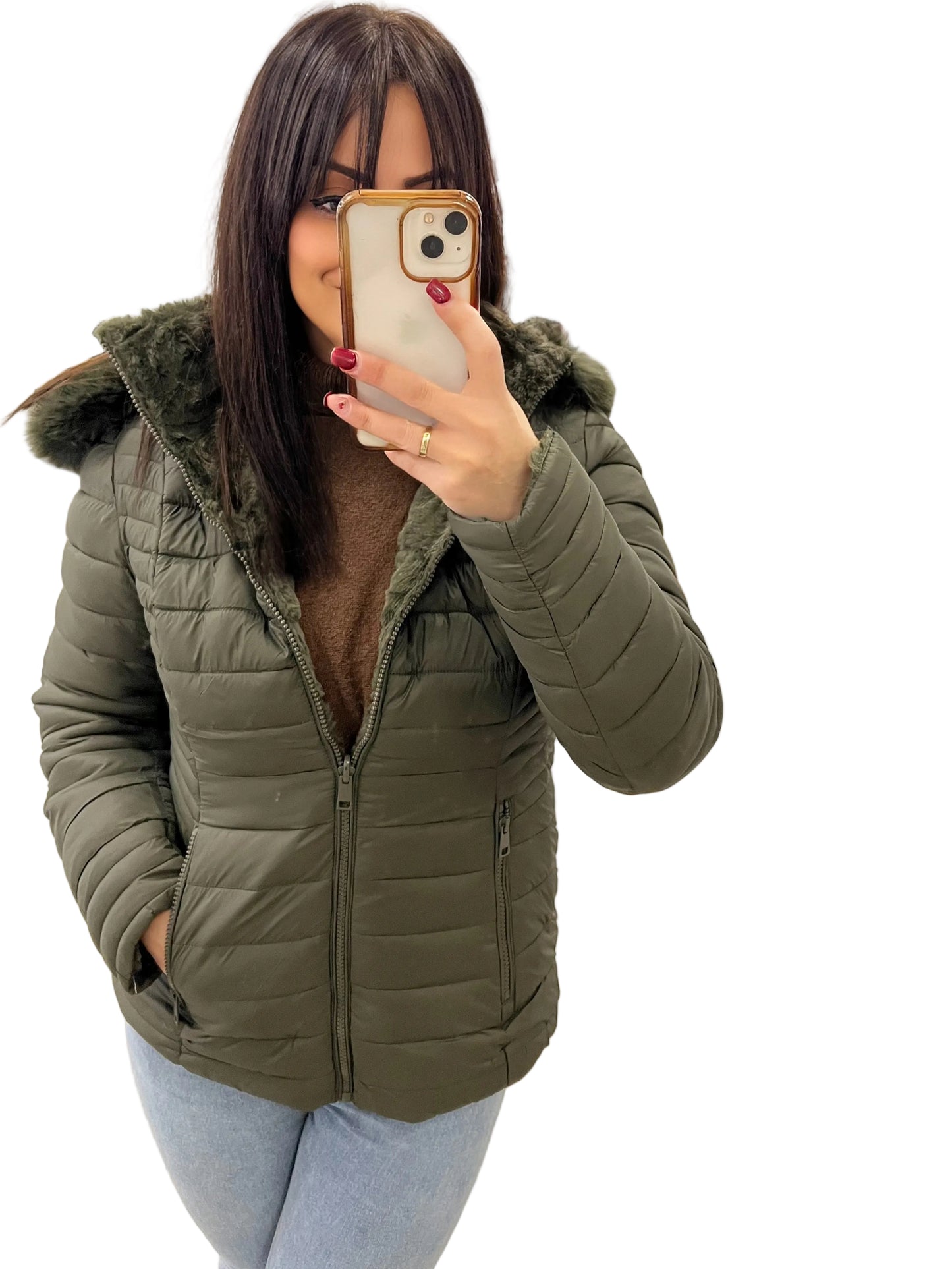 ANORAK ACOLCHADO REVERSIBLE EFECTO PELO