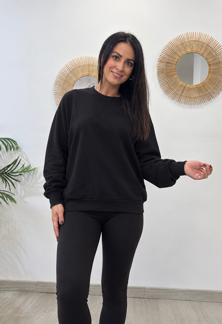 SUDADERA BÁSICA NEGRA
