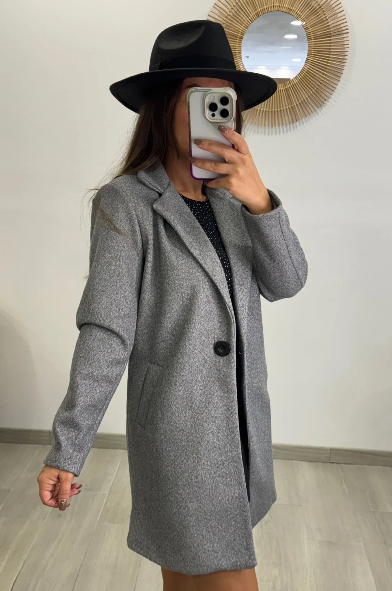 ABRIGO PAÑO GRIS - Lolitas