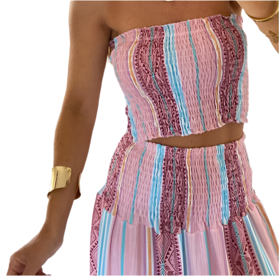CONJUNTO FALDA Y TOP NIDO DE ABEJA