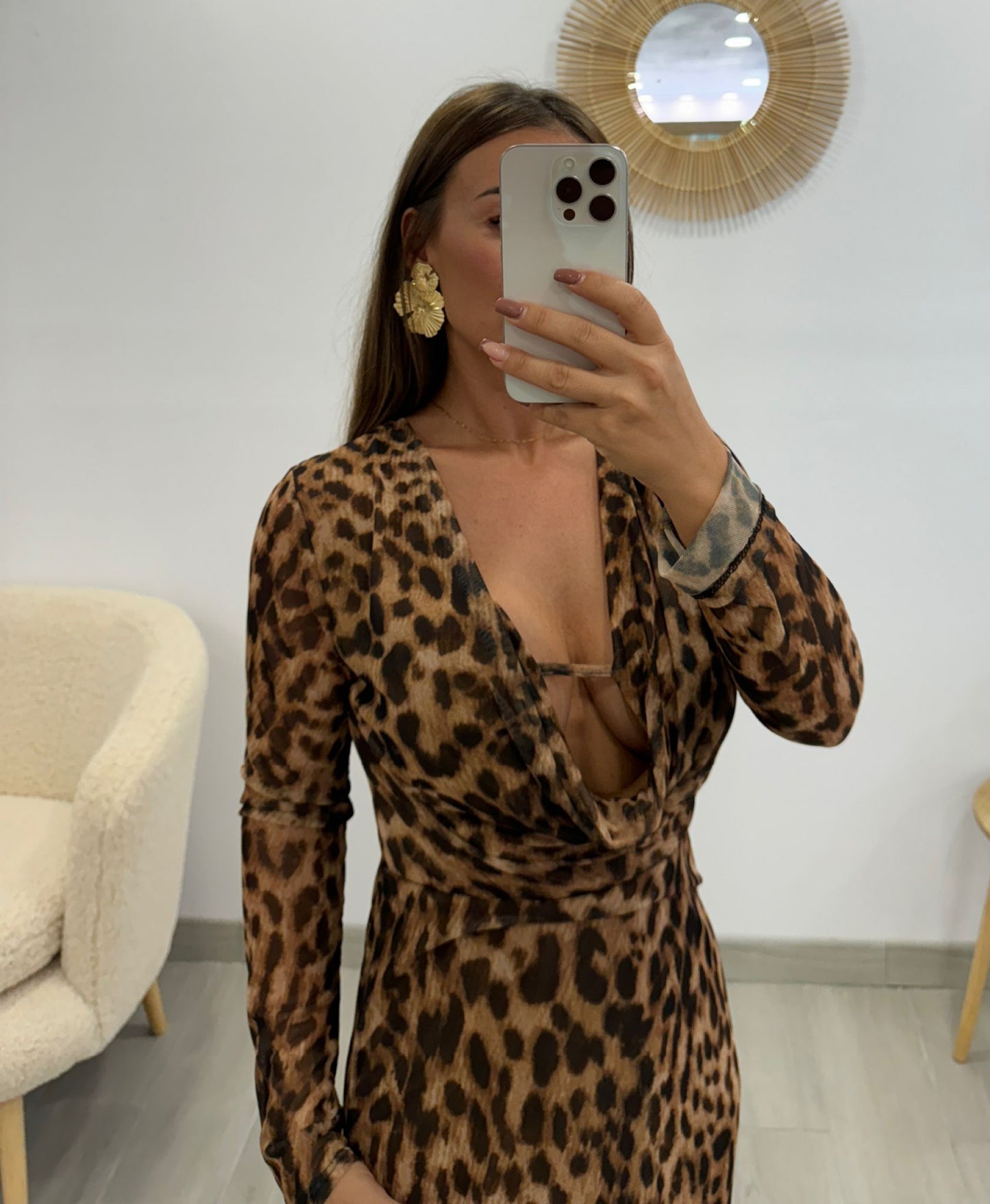 VESTIDO TULL LEOPARDO