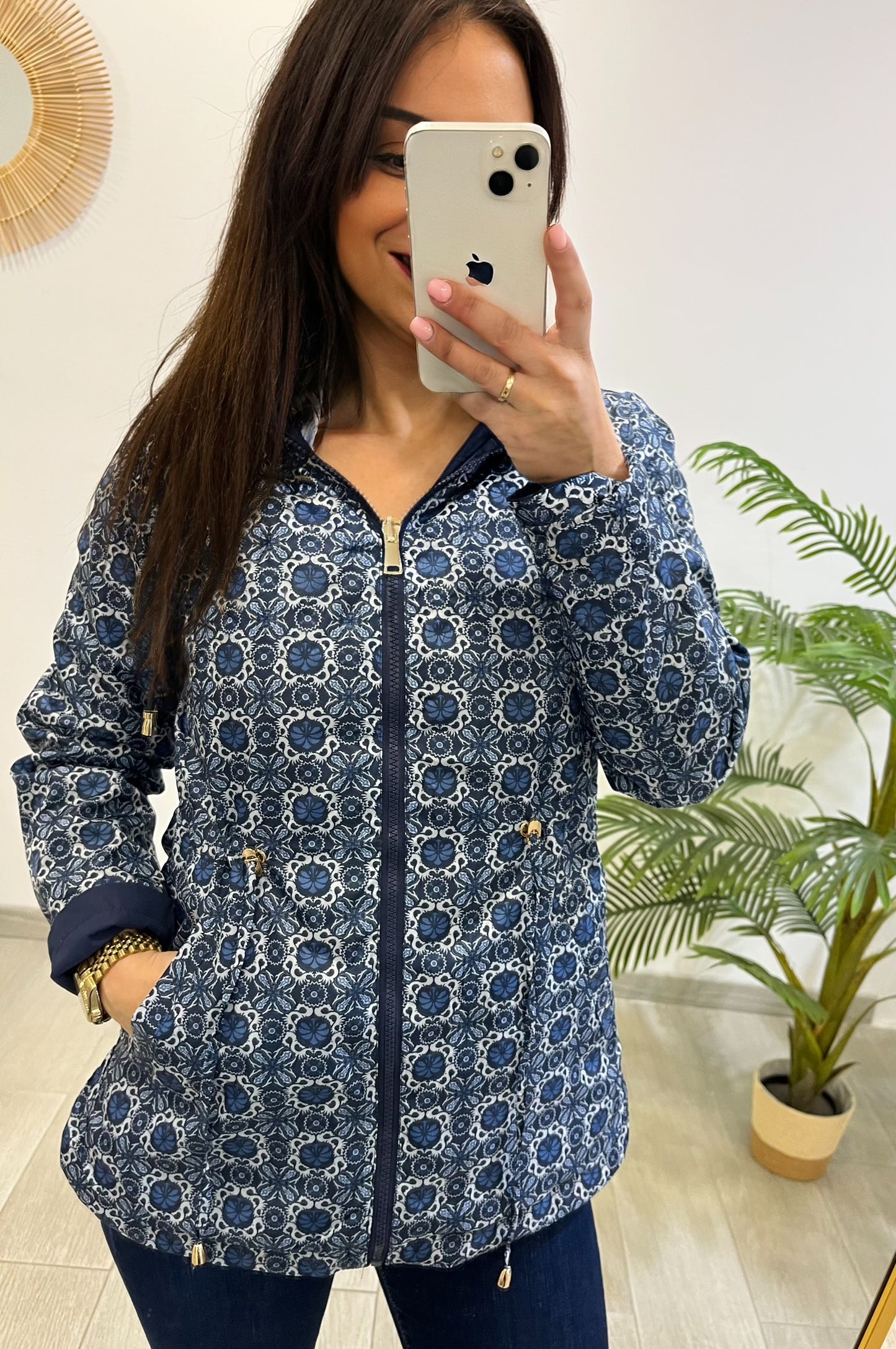 CHAQUETA PARKA REVERSIBLE AZUL