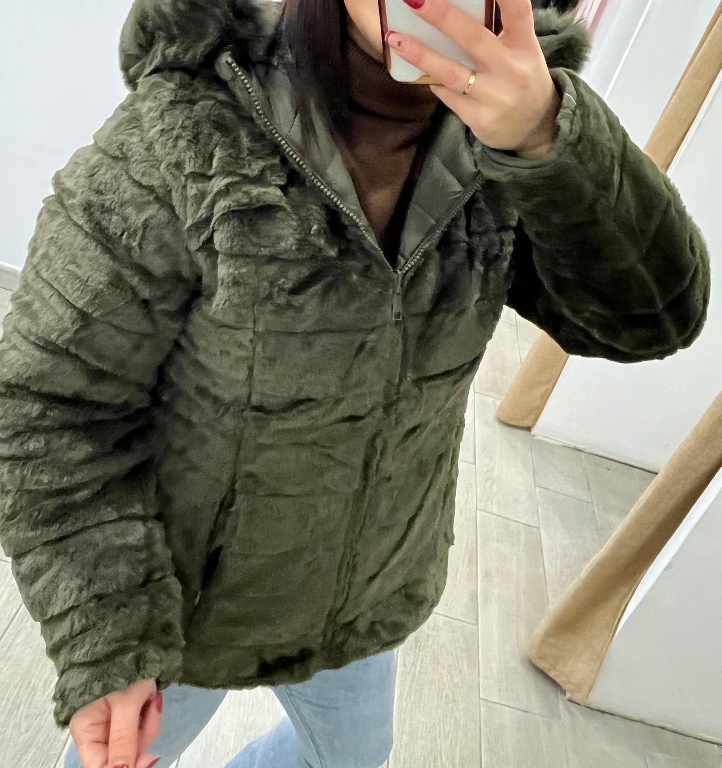 ANORAK ACOLCHADO REVERSIBLE EFECTO PELO