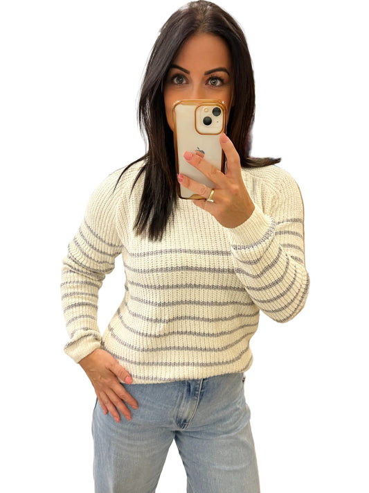 JERSEY PUNTO SUAVE RAYAS GRIS