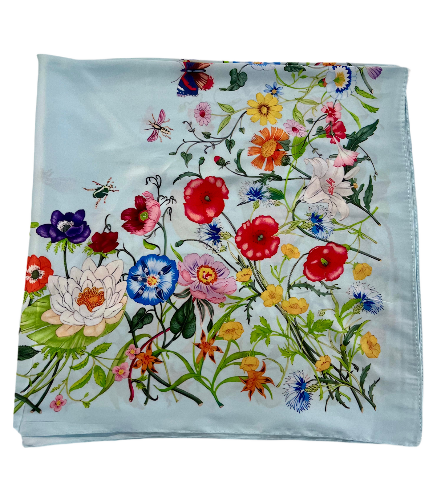 PAÑUELO PRIMAVERA CELESTE