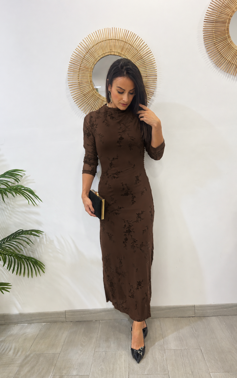 VESTIDO TULL FLOR TERCIOPELO