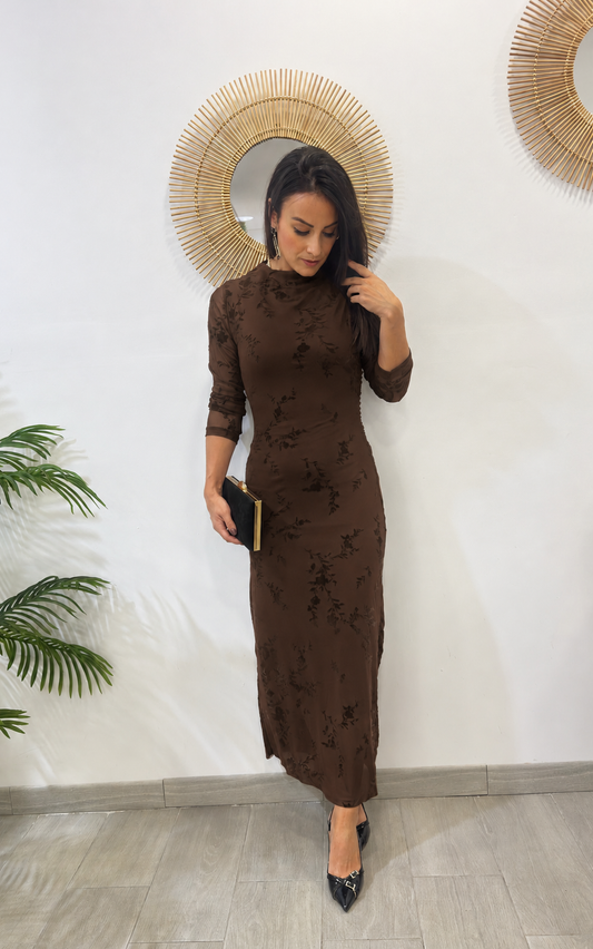 VESTIDO TULL FLOR TERCIOPELO