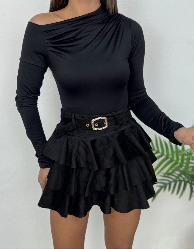 FALDA PANTALÓN ANTELINA VOLANTE CINTURÓN - Lolitas