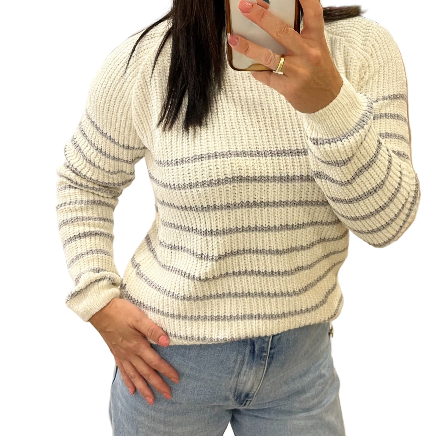 JERSEY PUNTO SUAVE RAYAS GRIS