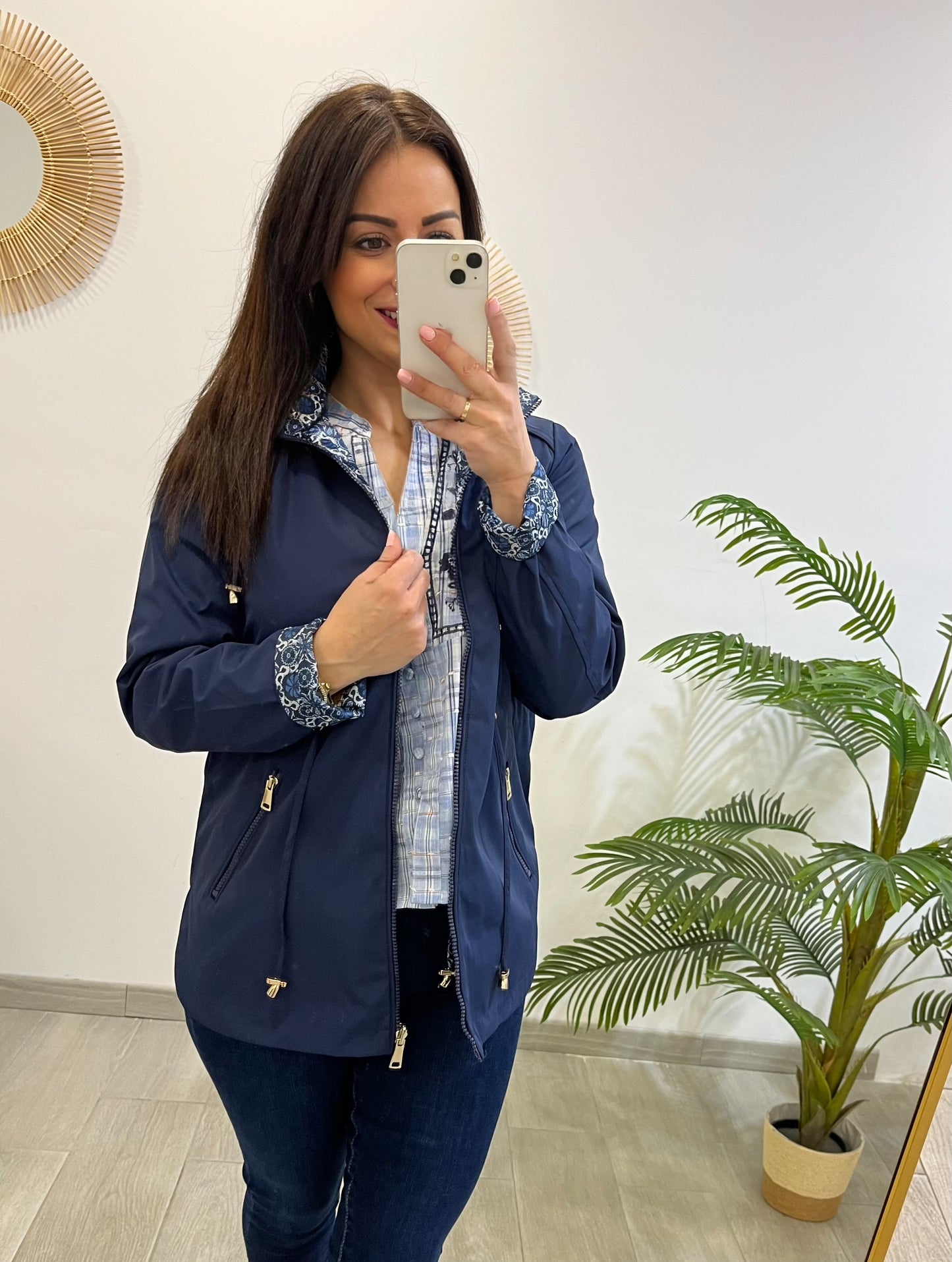 CHAQUETA PARKA REVERSIBLE AZUL