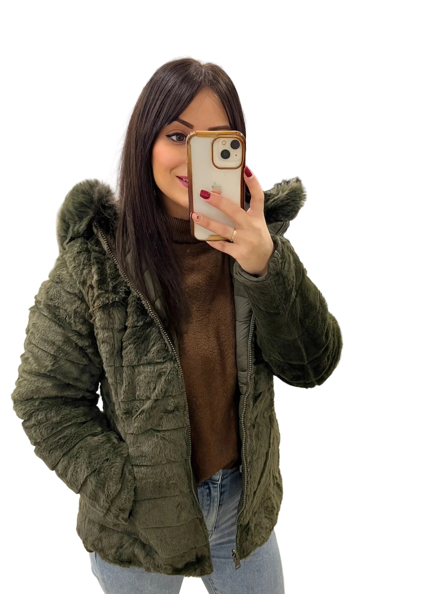 ANORAK ACOLCHADO REVERSIBLE EFECTO PELO