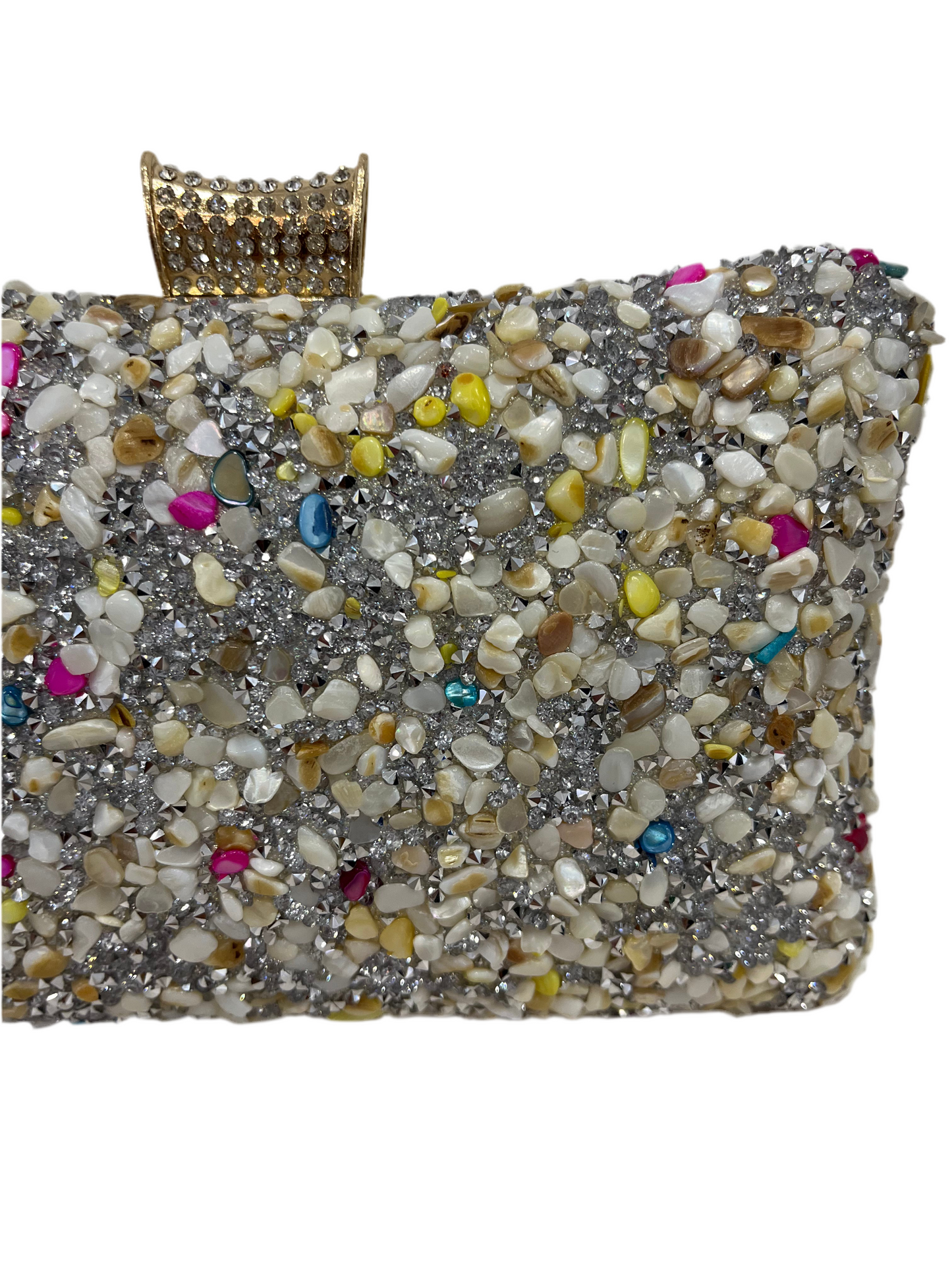 BOLSO CLUTCH PIEDRAS MULTICOLOR