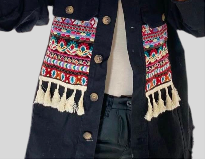 CHAQUETA DENIM BORDADOS