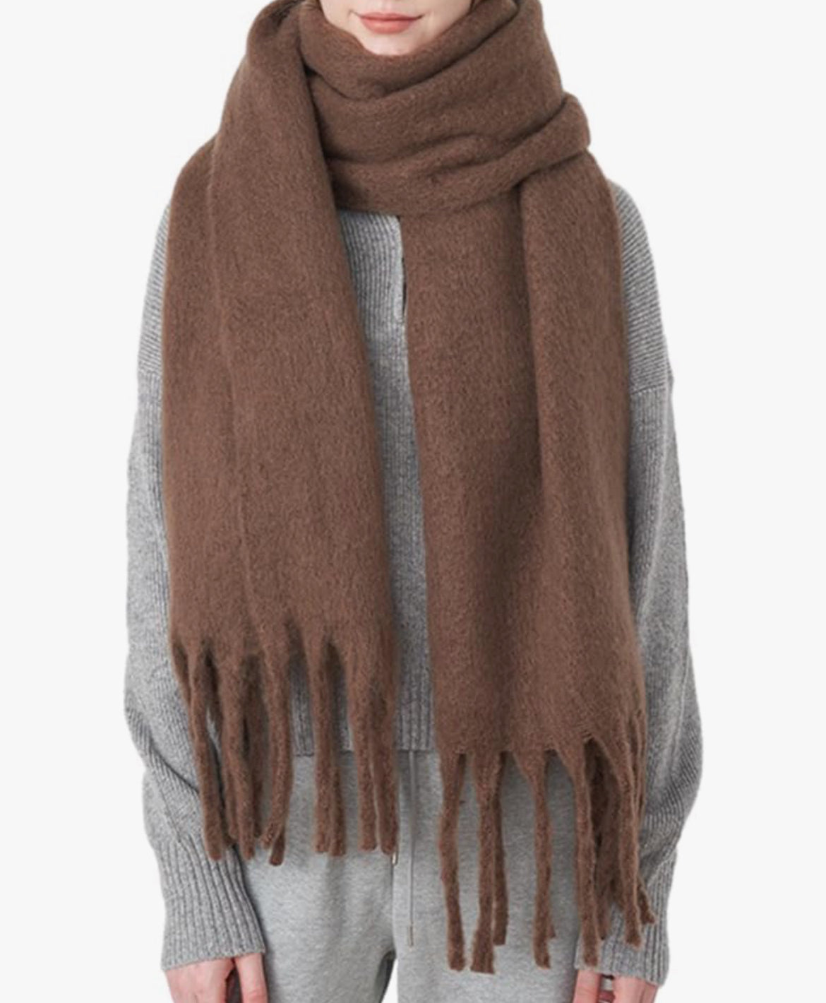 BUFANDA GRUESA MARRÓN - Lolitas