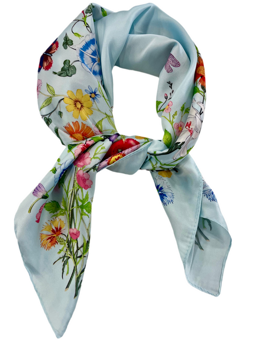 PAÑUELO PRIMAVERA CELESTE