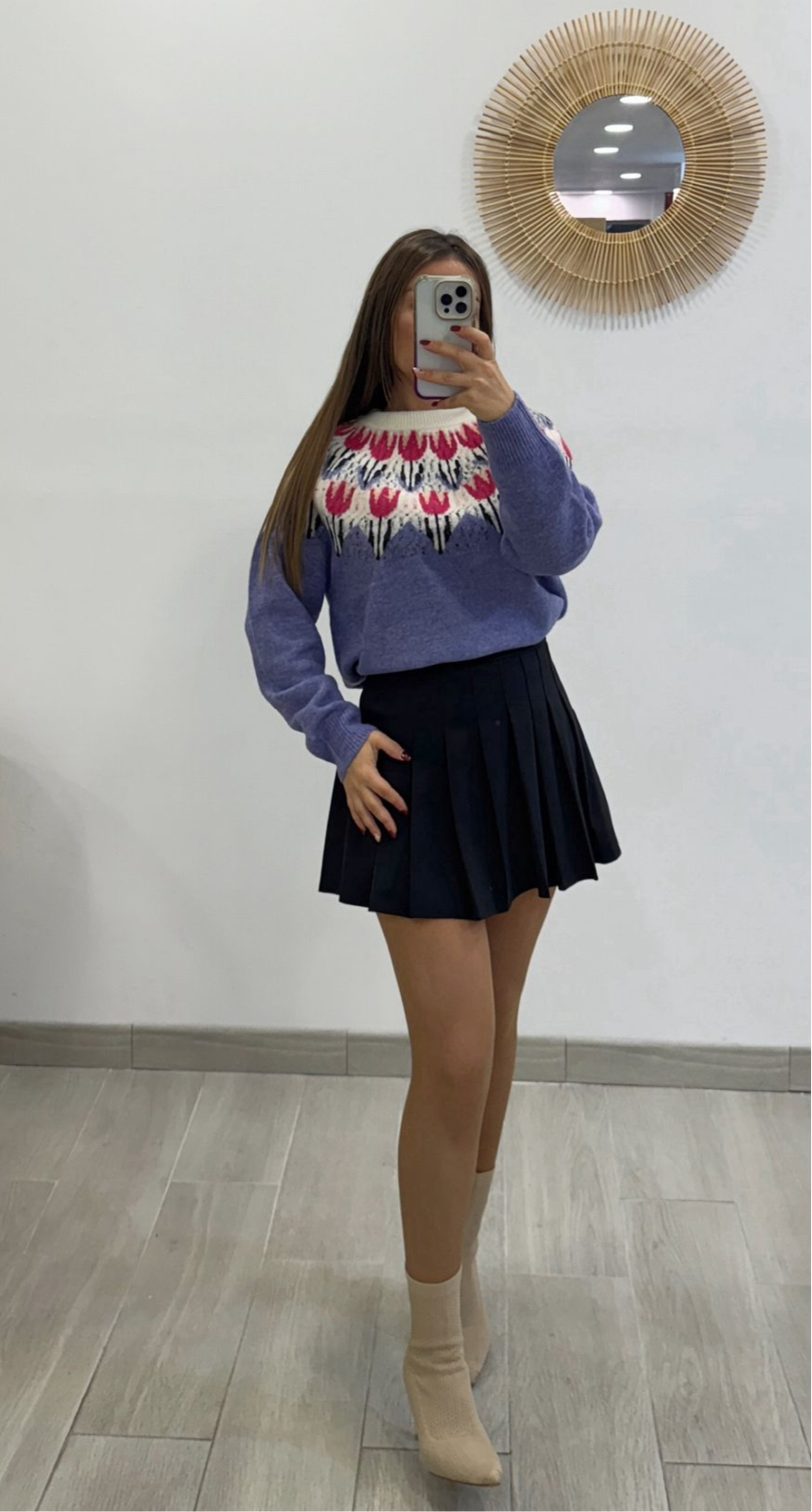 FALDA MINI TABLAS NEGRA