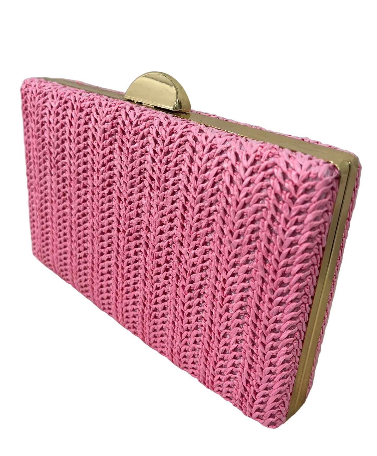 CLUTCH RAFIA ROSA