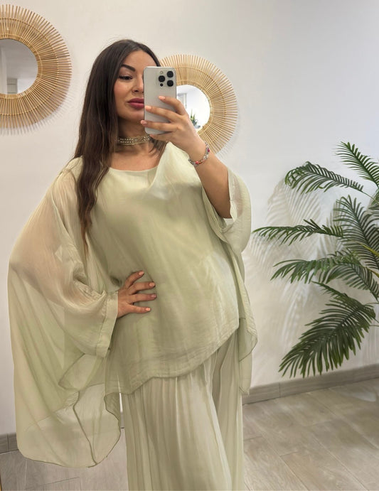 BLUSÓN ASIMÉTRICO SEDA