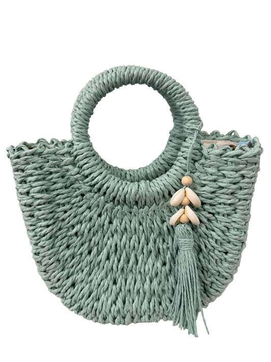 BOLSO PAJA VERDE AGUA
