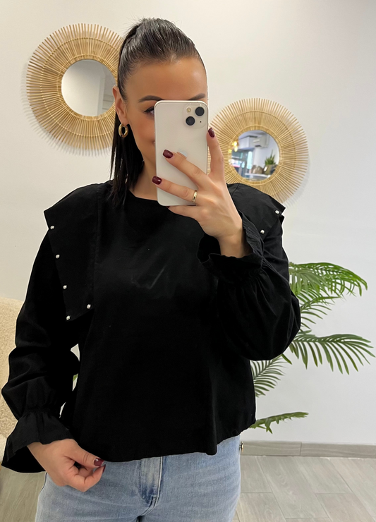BLUSA TACHAS NEGRO