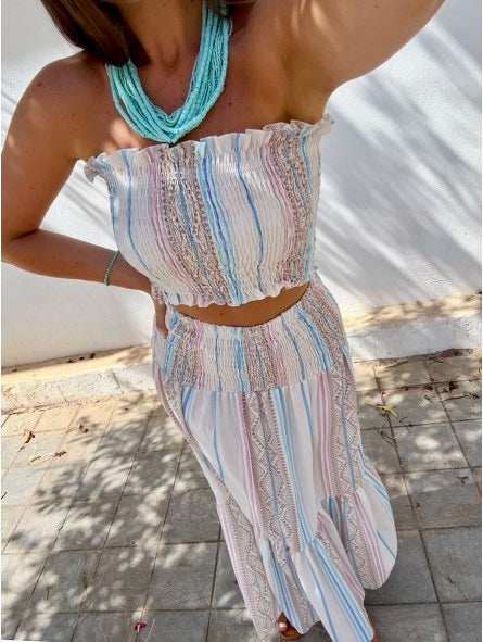 CONJUNTO FALDA Y TOP NIDO DE ABEJA