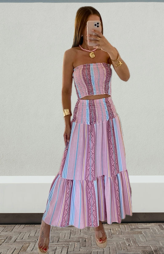 CONJUNTO FALDA Y TOP NIDO DE ABEJA
