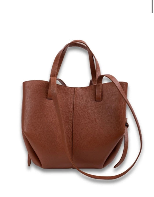 BOLSO PIEL CAMEL - Lolitas