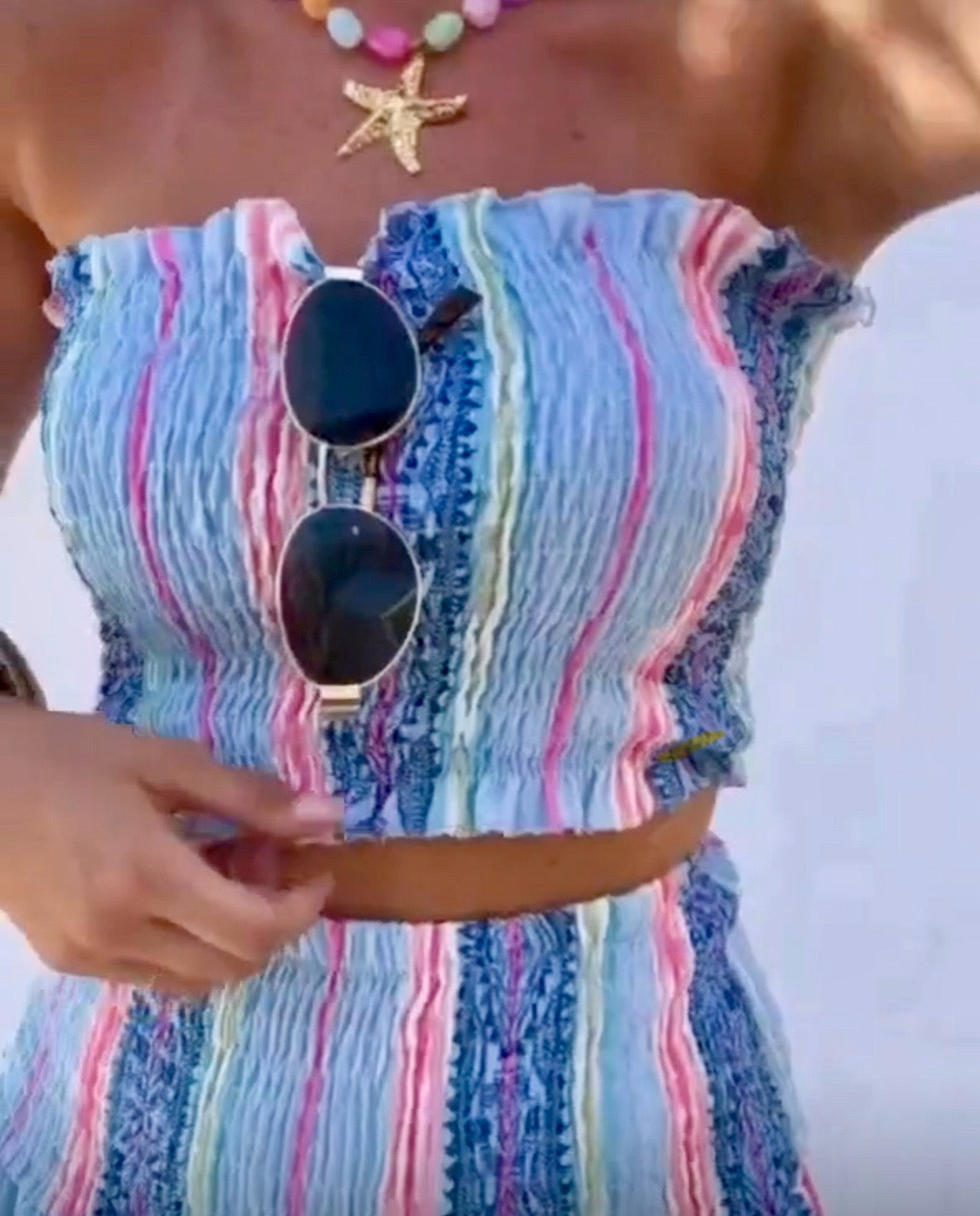 CONJUNTO FALDA Y TOP NIDO DE ABEJA