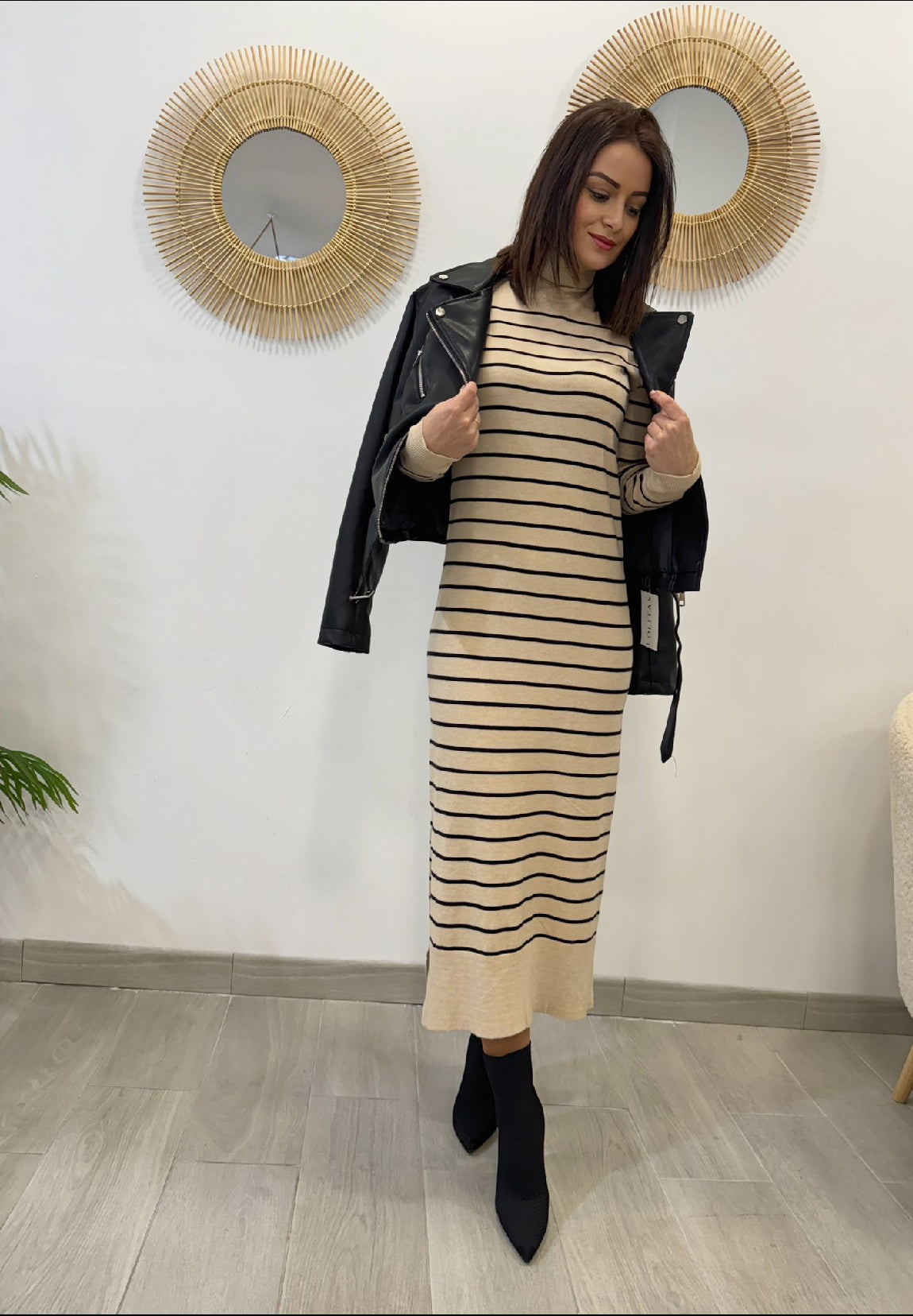 CAZADORA BIKER EFECTO PIEL