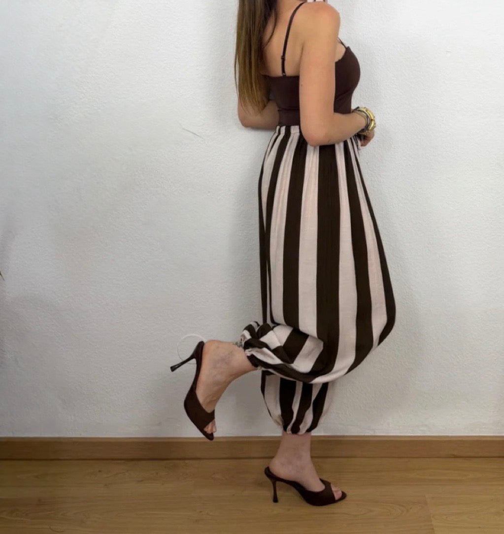 PANTALÓN BOMBACHO RAYAS
