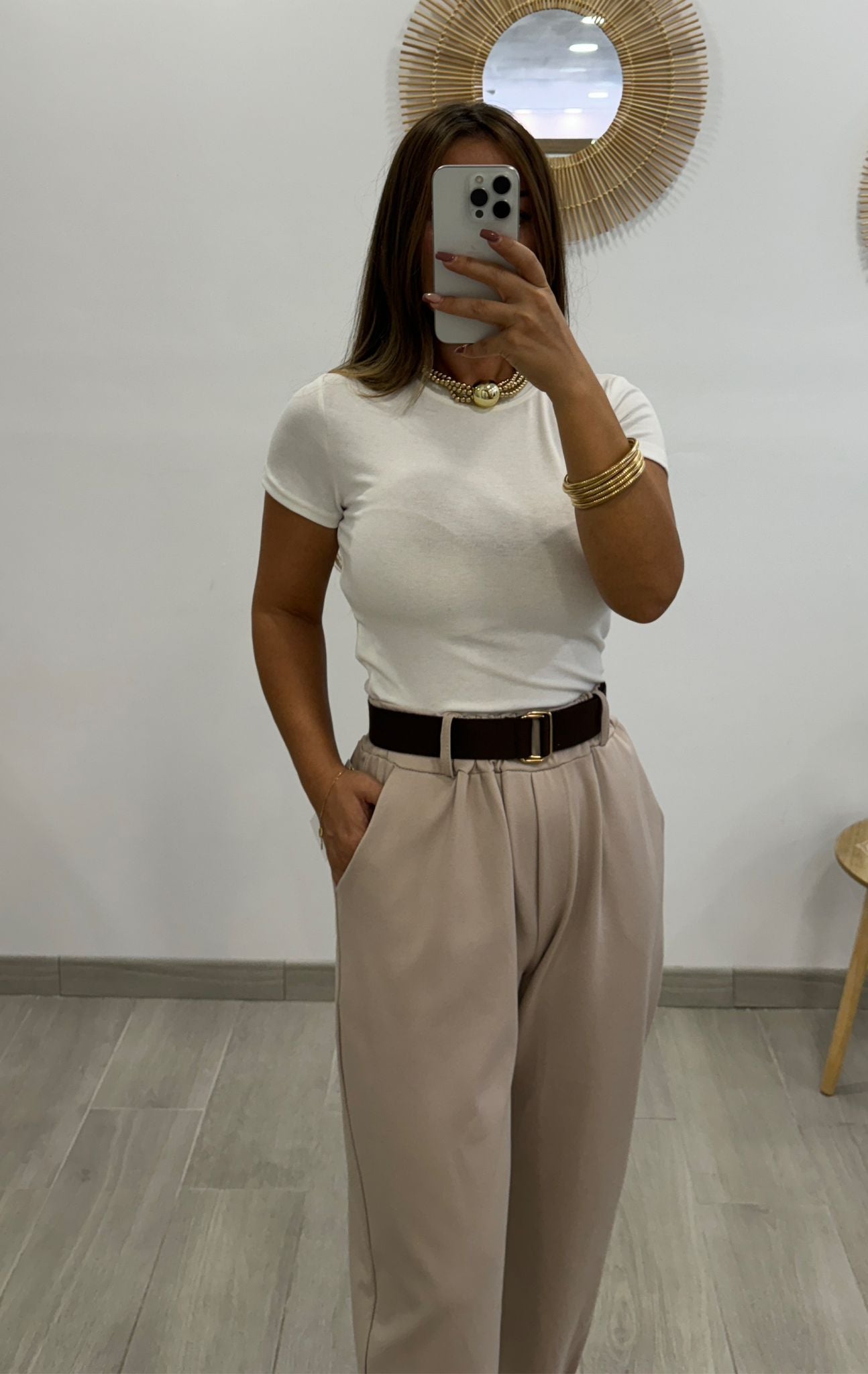 PANTALÓN SLOUCHY BEIGE