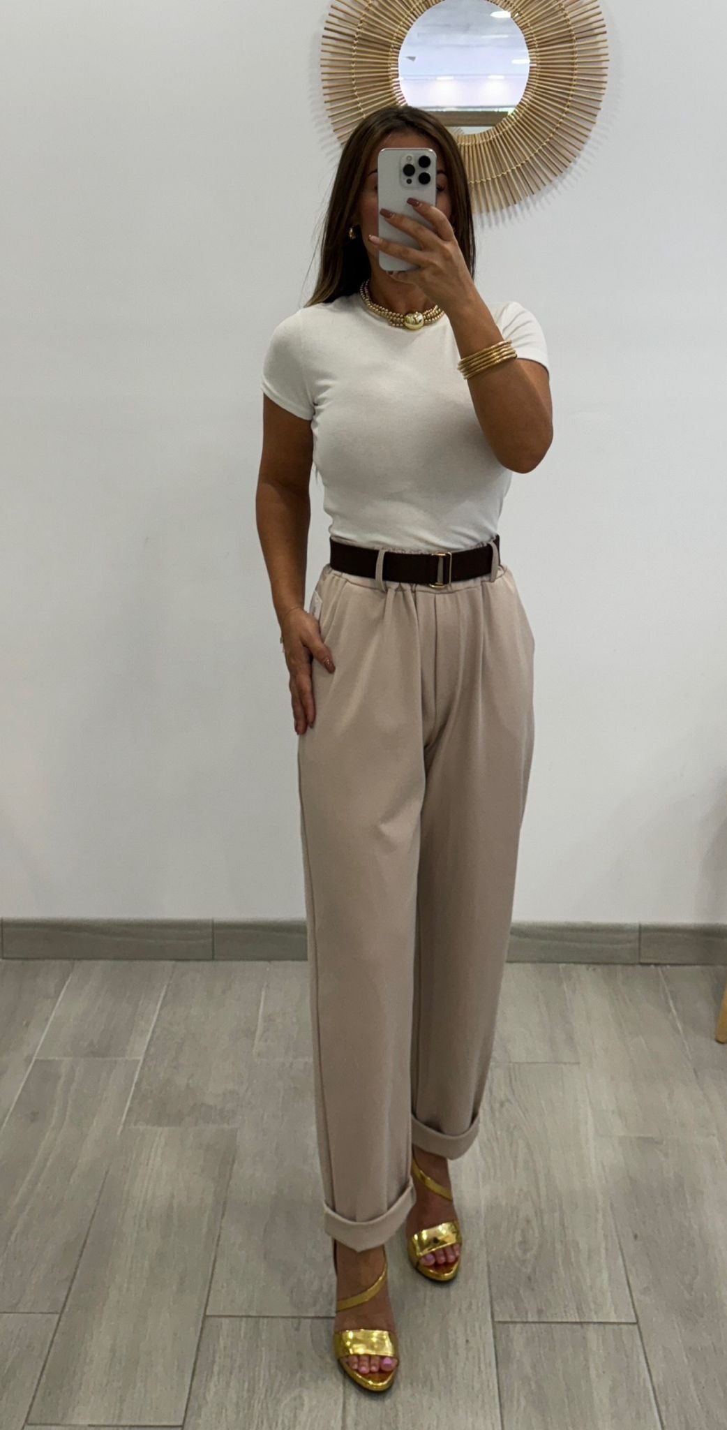 PANTALÓN SLOUCHY BEIGE