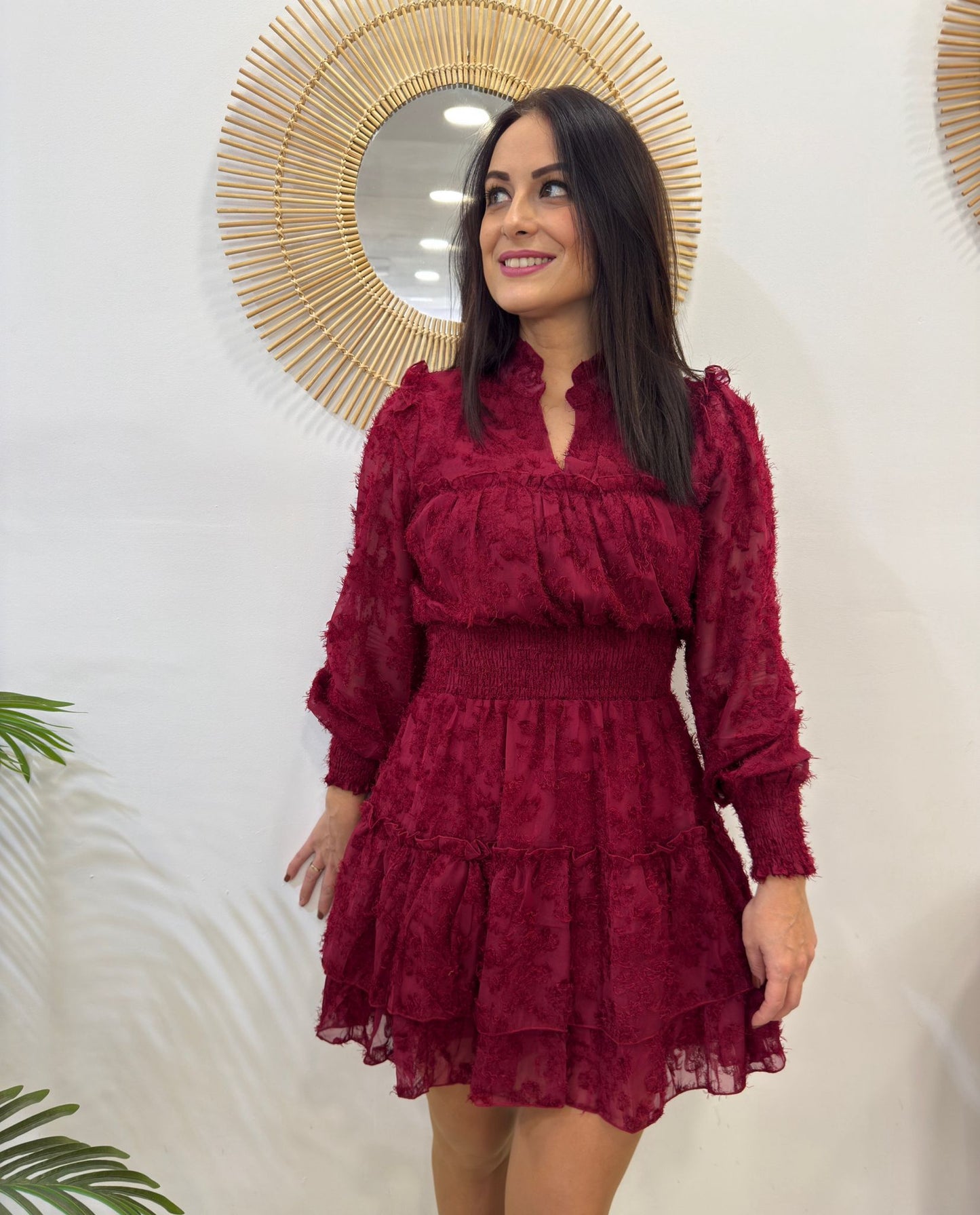 VESTIDO ESTAMPADO BORDADOS