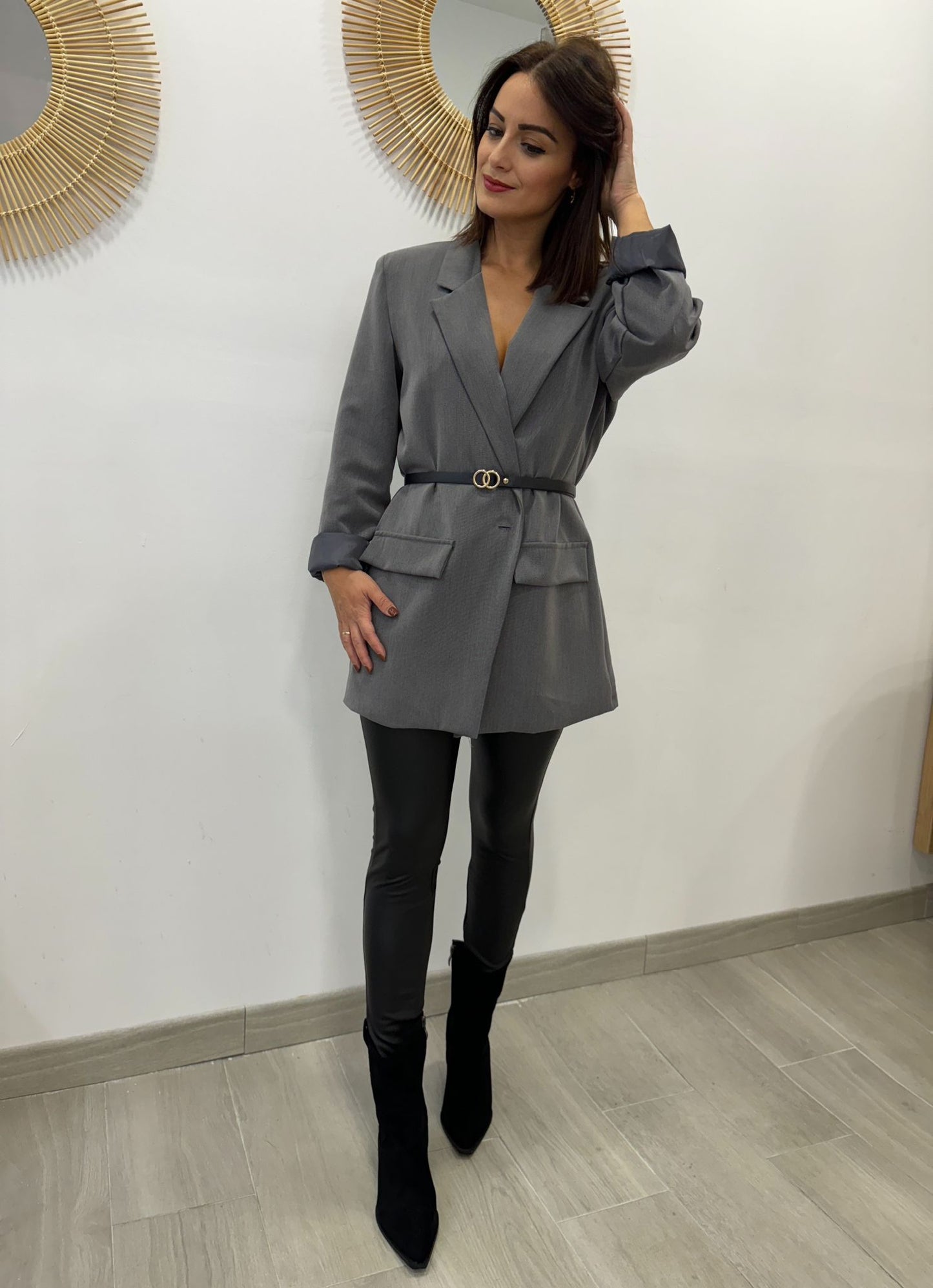 BLAZER OVERSIZE GRIS