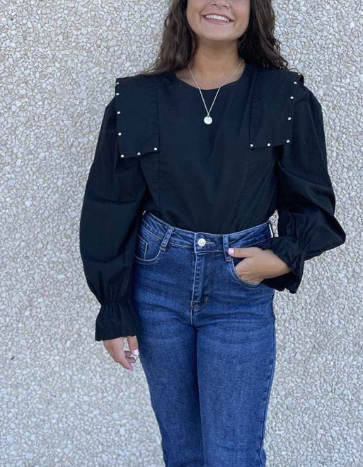 BLUSA TACHAS NEGRO - Lolitas