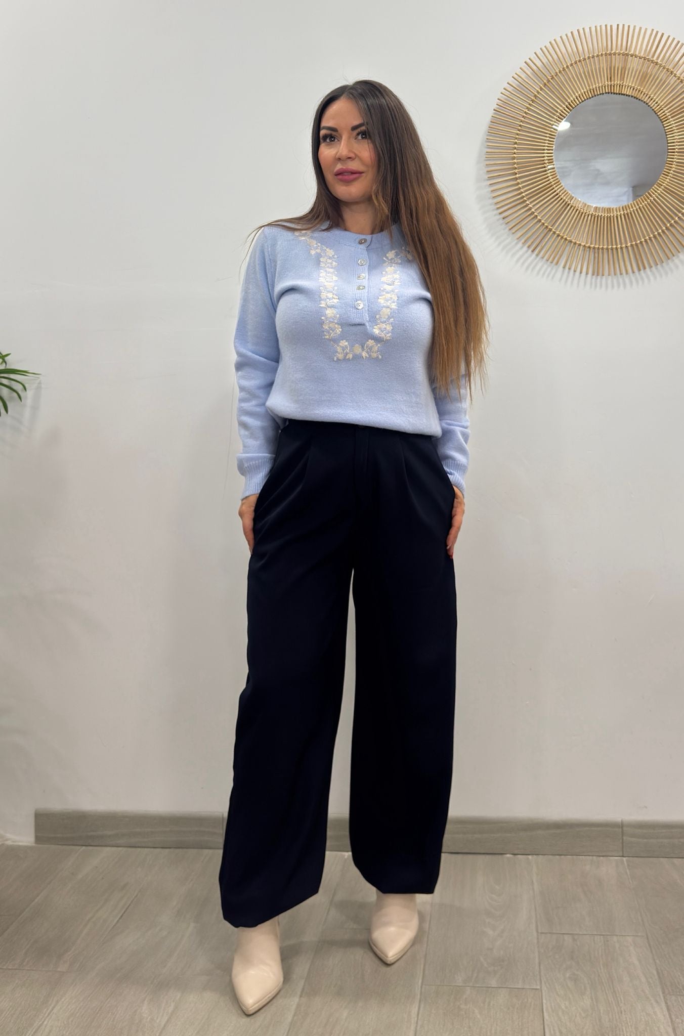 PANTALÓN BALLOON AZUL MARINO